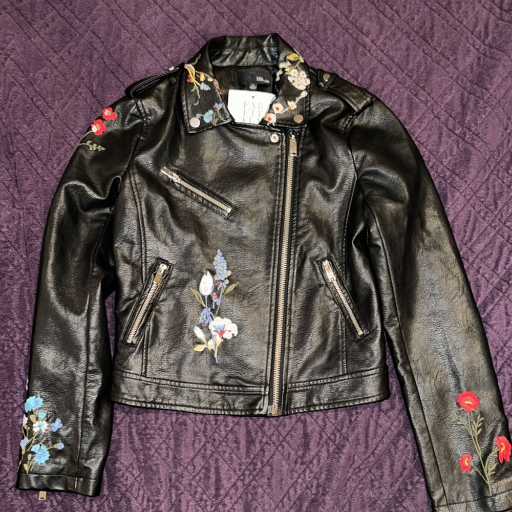 Fate by LFD Faux Leather Moto Jacket